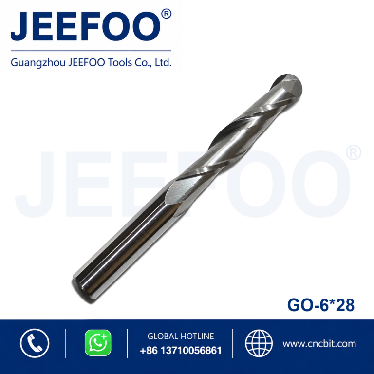 6x28 Two Flute Ball Nose End Mill for Smooth CNC Milling