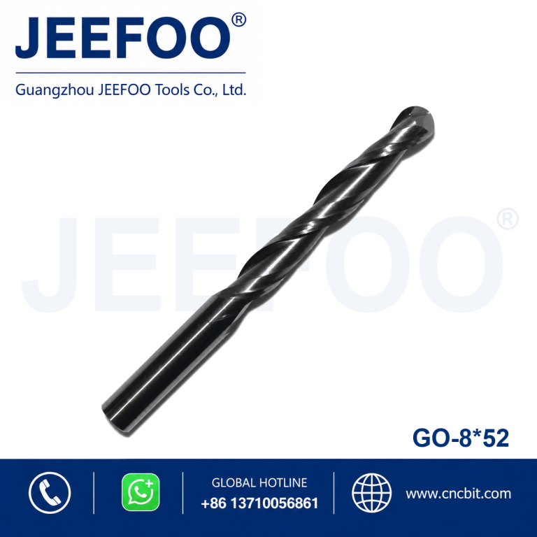 8x52 2-Flute Ball Nose Milling Cutter for Fine Finishing