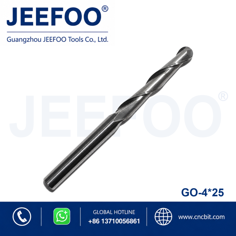 4x25 Two Flute Ball Nose End Mill for Smooth CNC Milling