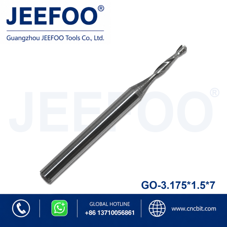 3.175x1.5x7 Tungsten Steel Ball Nose Cutter for Precision CNC Work