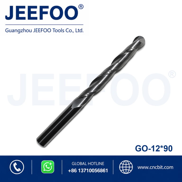 12x90 Two Flute Ball Nose End Mill for Smooth CNC Milling