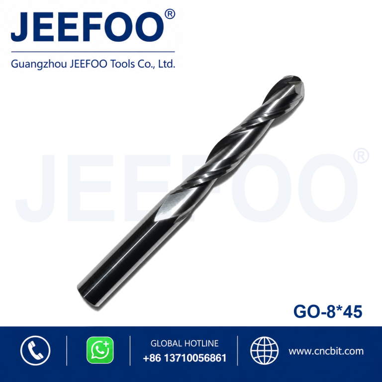 8x45 Double Edge Ball Nose End Mill for Fast Chip Removal