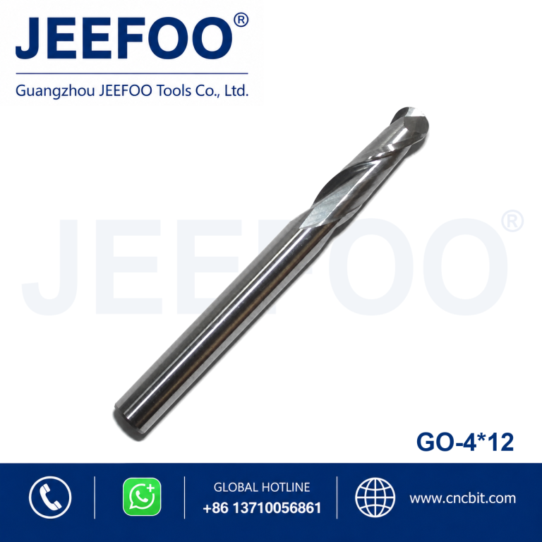 4x12 2-Flute Ball Nose Milling Cutter for Fine Finishing