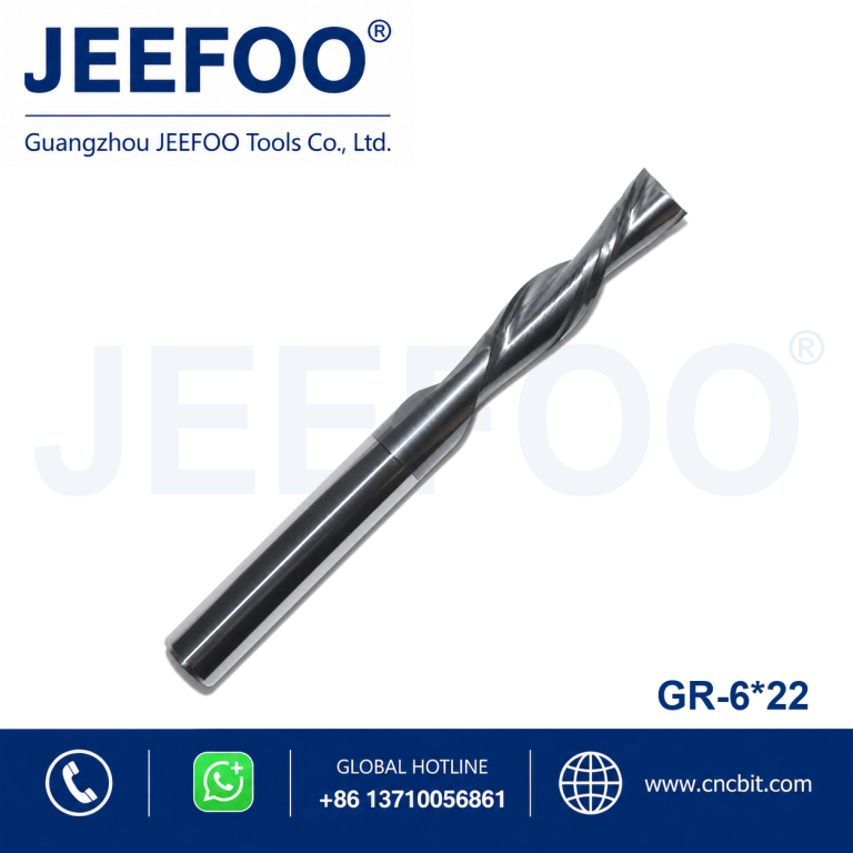 6×22 Tungsten Solide Carbide Double Flute Sprial Bits Down Cutting Tools Left Cutting Bits(A series)