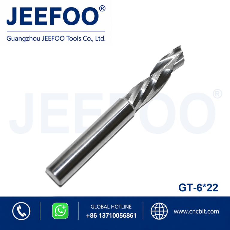 6x22 GT Single Flute Up Down Cut Spiral Bit – No-Chip Plastic Cutting