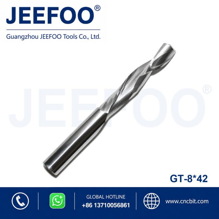 8x42 GT Single Spiral Flute Up Down Cut Milling Cutter – Acrylic Cutting