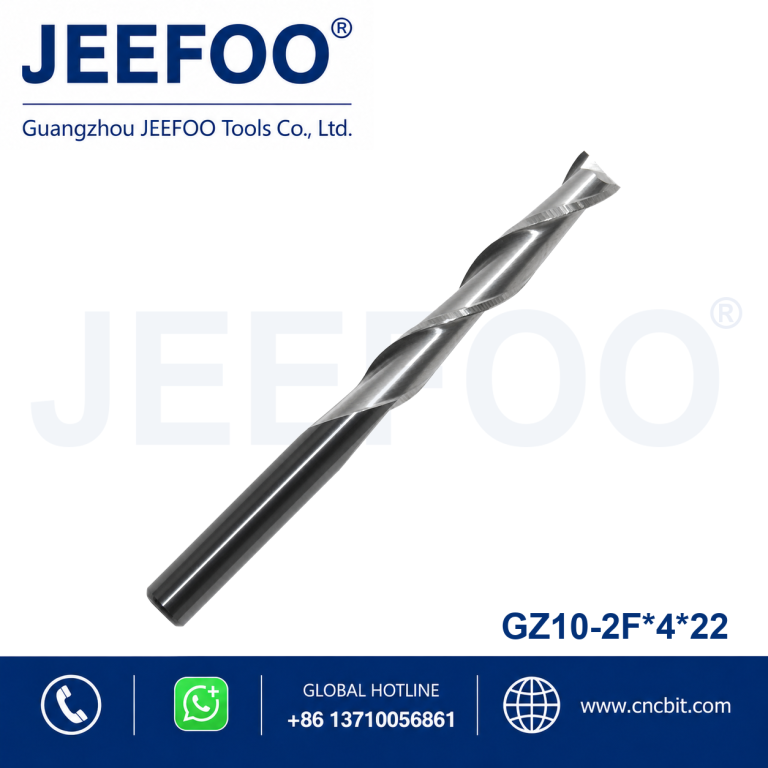 4x22 Two Flute Spiral CNC Milling Cutter for Wood MDF