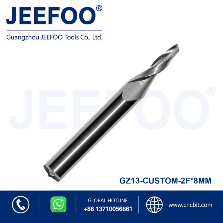 8mm Non-Standard Two Flute Spiral Router Bit