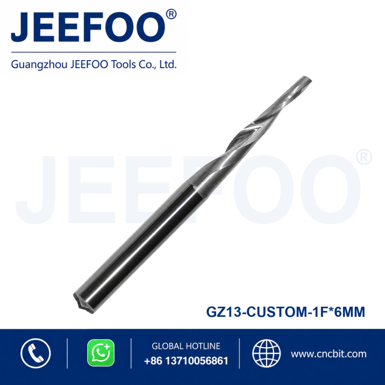 6mm Non-Standard Single Flute Spiral Milling Bit