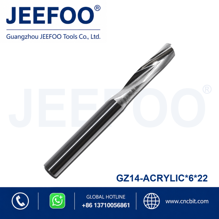 6x22 Single Flute High Chip Evacuation Bit for Acrylic