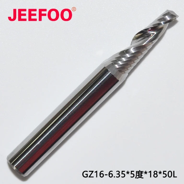 6.35x5°x18x50L Tungsten Carbide Single Flute Taper End Mill