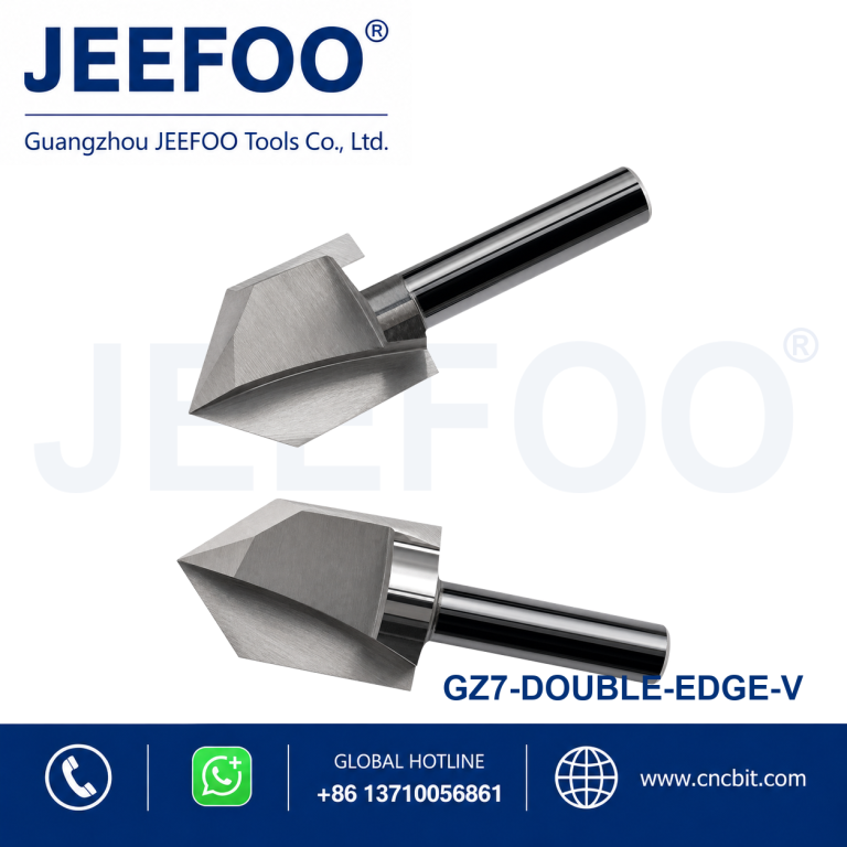 GZ7 Solid Double Edge V Router Bit for CNC Woodworking Engraving