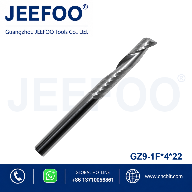 4x22 Single Flute Spiral Profile End Mill for Contour Milling
