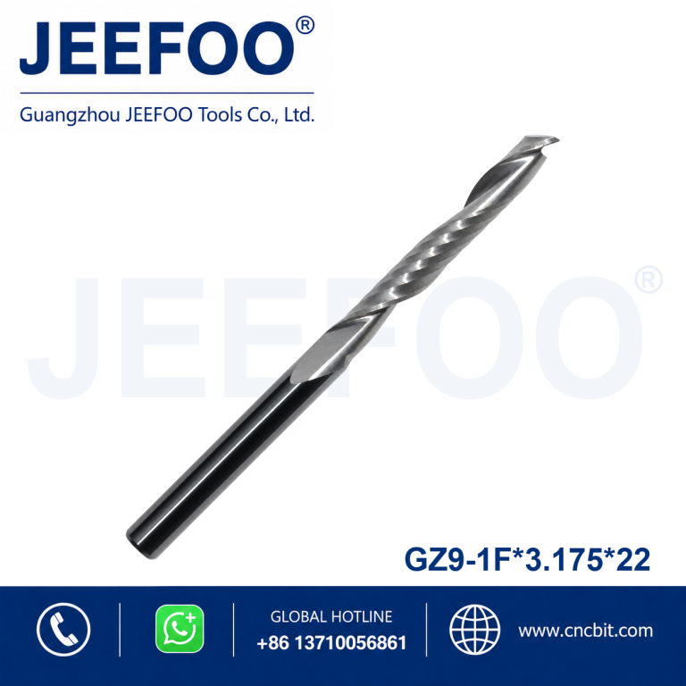 3.175x22 Single Flute Spiral Copy Profiling Cutter